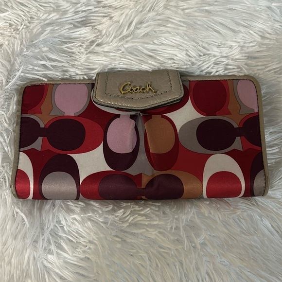 Coach Handbags - Coach Satin Long Wallet